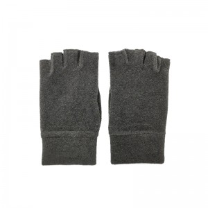 polar fleece half finger men glove