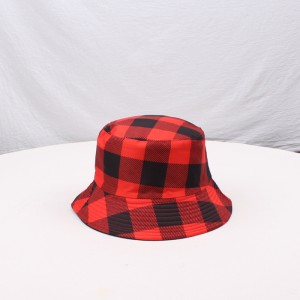 Foreign trade large plaid fisherman hat Korean version fashion all-match sunshade sun protection basin hat retro AliExpress hot selling hat