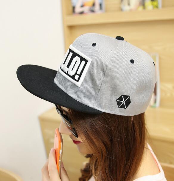 China HELLO gray hat men's spring and summer hip-hop hat women's