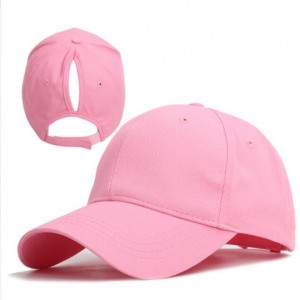 Spot solid color women′s cap summer new ponytail baseball cap European and American style rear opening ponytail cap