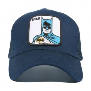 2022 new European and American cartoon character Batman camouflage baseball net cap sunshade six-piece mesh cap hip-hop peaked cap