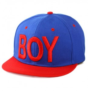 Color embroidery BOY flat brim hat men and women personality trend hip-hop hat casual wild sun hat