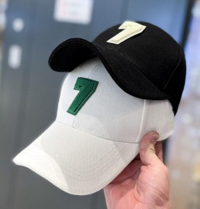 2022 hat female spring and summer number 7 baseball cap all-match simple net red tide brand curved brim sunshade cap