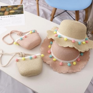 Children’s hats female summer sunscreen parent-child hat beach hat girls big brim sun hat sun hat baby straw hat bag
