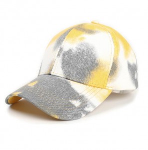 Foreign trade explosion hat tie-dye open cross ponytail hat color graffiti shade sunscreen peaked cap baseball cap women