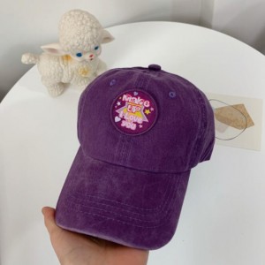 The king of cuteness, cool, girly, retro, old, washed cap, women’s patch, casual soft top baseball cap