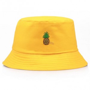 Hot selling hat spring and summer fruit pineapple double-sided wearing fisherman hat basin hat leisure travel sun hat
