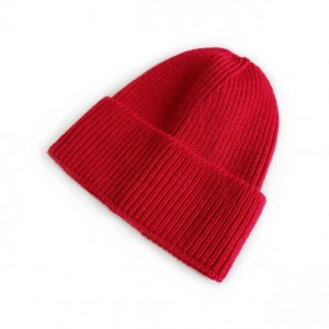 Adult new solid color wool hat casual fashion flanging street dome men’s and women’s knitted hat