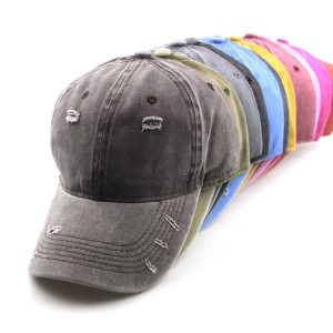 Custom Blank Plain Cheap Dad Washed Worn-out Unstructured Distressed Washed Baseball Cap