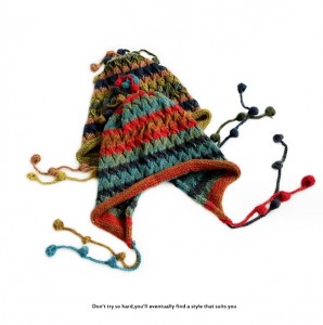 Knitted hat Korean fashion color ball ear prote...