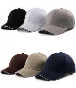 Promotional hunting hat sandwich brim cotton baseball caps for sale