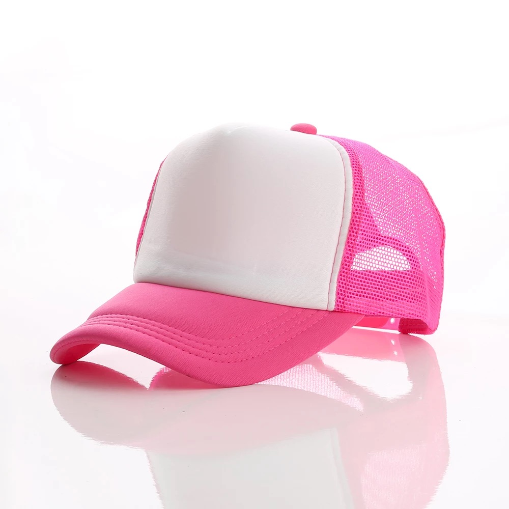 OEM Supply  Knit Hat With Rubber  - Classic Mesh Adjustable Plain Blank Trucker Cap Hat –  Wangjie