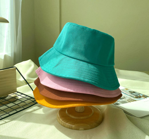 High quality colorful cotton custom logo fashion bucket hat