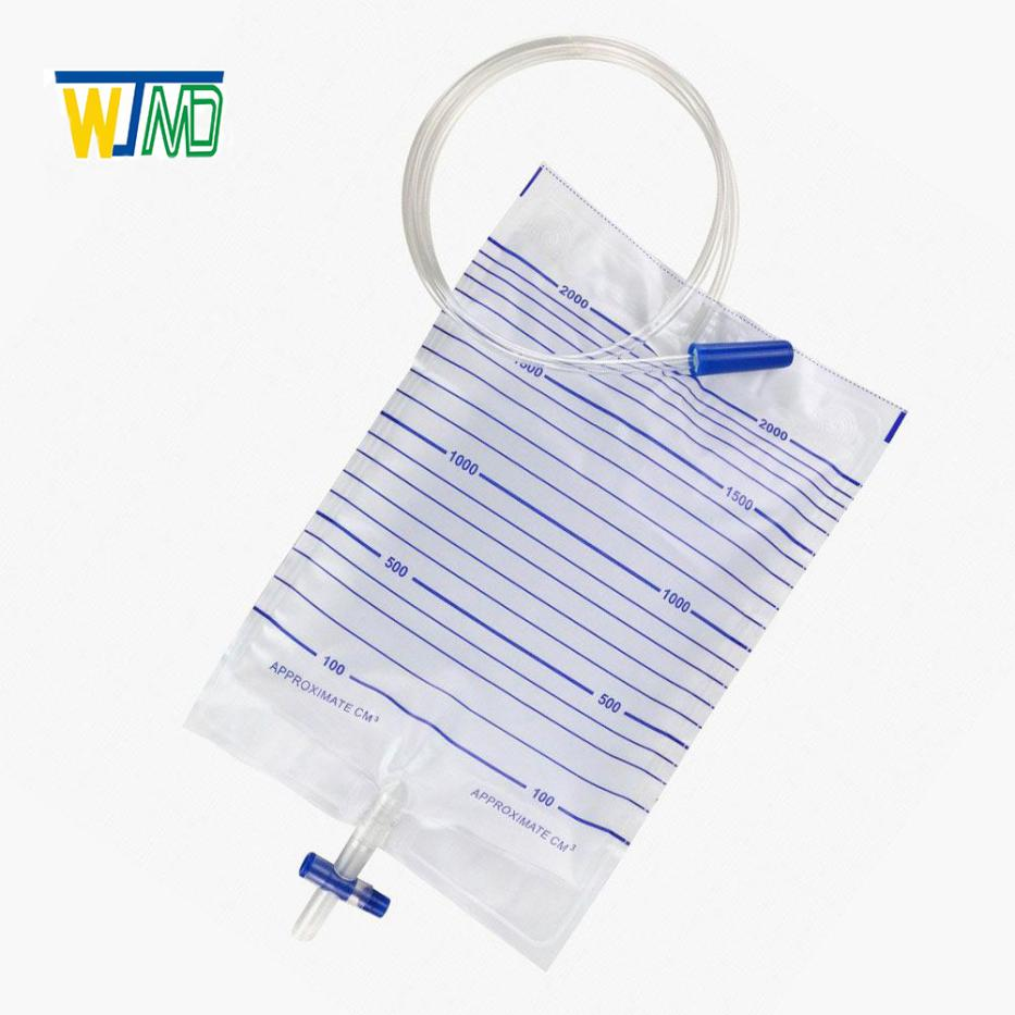 Disposable 2000ml Urine Bag Medical Transparent Drainage Collection Bag Featured Image