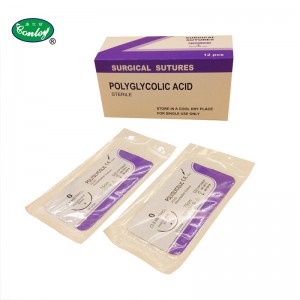 Medical PGA Suture With Needle Curved Suture With Needles Disposable