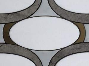 Reasonable Price for Polished Waterjet Marble Mosaic Tiles WPM183  for Interior Wall Floor