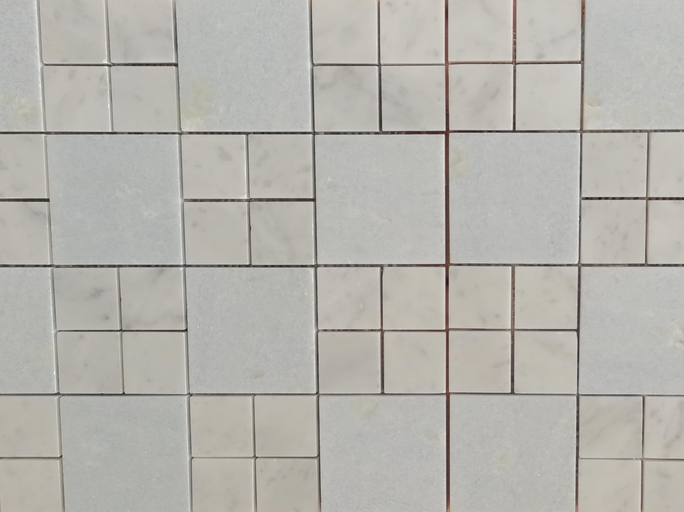 Blue And White Mosaic Wall Tiles Square Marble Mosaic Tile Factory Supply