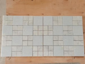 New Design Blue Marble And Carrara White Marble Mosaic Tile Brands Manufacturer