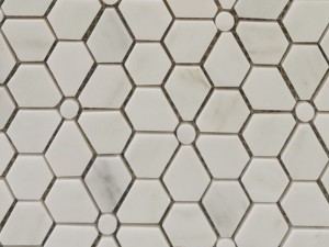 China Factory Supply White Marble Flower Mosaic Wall & Floor Tile