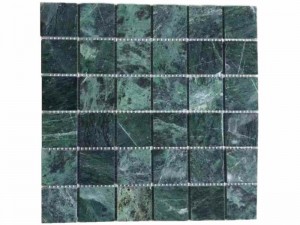 China Green Flower Marble Square Mosaic Tile For Pool Covering