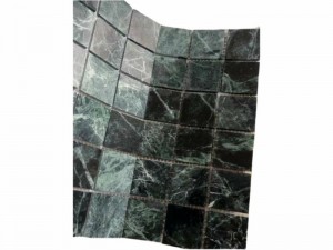 China Green Flower Marble Square Mosaic Tile For Pool Covering