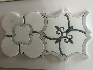 Factory Direct Supply White Waterjet Marble Mosaic Tiles For Wall