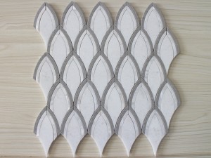 High-Quality Mother Of Pearl Inlay White Marble Leaf Mosaic For Wall