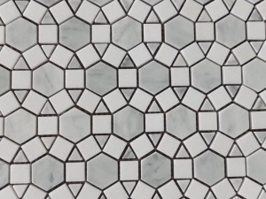 100% Original Grey White Mix Color Marble Stone Mosaic Pallas Waterjet Tiles