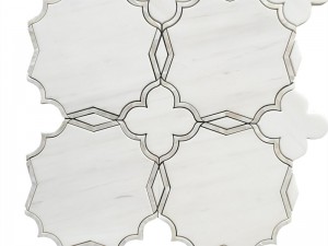 Hot Sell Dolomite Marble With Mother Of Pearl Waterjet Tile For Wall