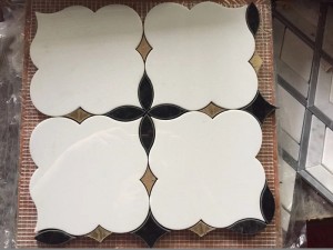 Modern Style Natural Marble Waterjet Mosaic Stone Wall Tile Supplier