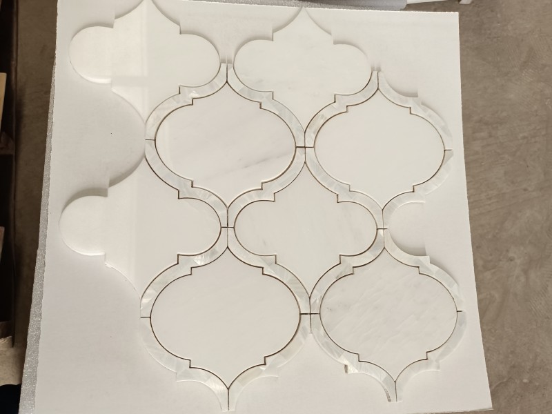 Mother of pearl inlay waterjet stone mosaic