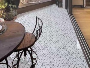 Natural Marble Flower Waterjet Mosaic For Indoor & Terrace Tile (7)
