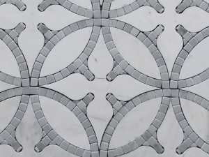 Natural Marble Waterjet Grey And White Brick Mosaic Tiles For Wall