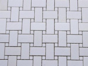 Pure White Basketweave Tile Thassos Marble Mosaic Backsplash Factory