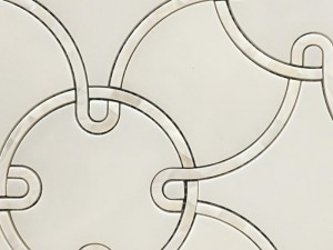 Pure White Marble And Mother Of Pearl Waterjet Mosaic Tile For Wall