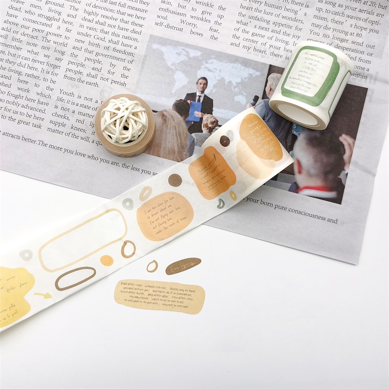 Washi Tape Rolls, Gold Foil CMYK Loving Heart