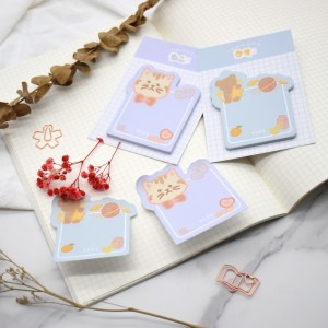 Rose Gold Foil Stamping Custom Kawaii Sticky Memo Note Set