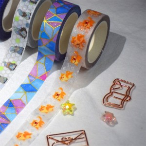 Stationary Gift Wrapping Decoration Gold Foil Decorative Washi Tape