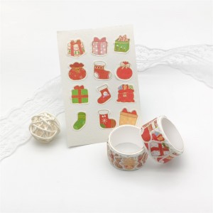 Custom Chinese Suppliers Cinta Adhesiva Decorativa Christmas Washi Tape