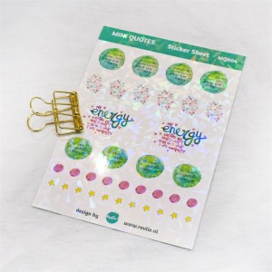 Custom Self adhesive Die Cut Logo  Scrapbook Decoration Planner Calendar Vinyl Sticker