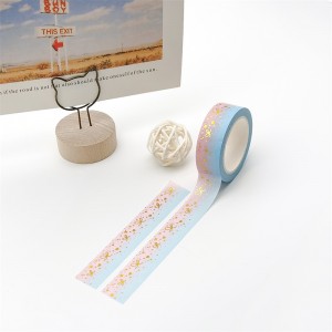 Rainbow Sparkle Glitter Ready Ship Rice Paper Retail Rose Gold Foil  Washi Tapes