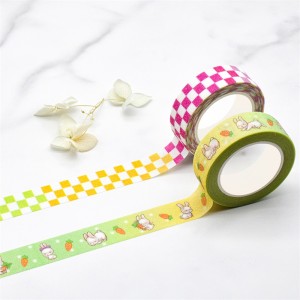 Wholesale OEM Personal Design Self Adhesive Color Decoration Masking Paper Washi Tape Custom Printed