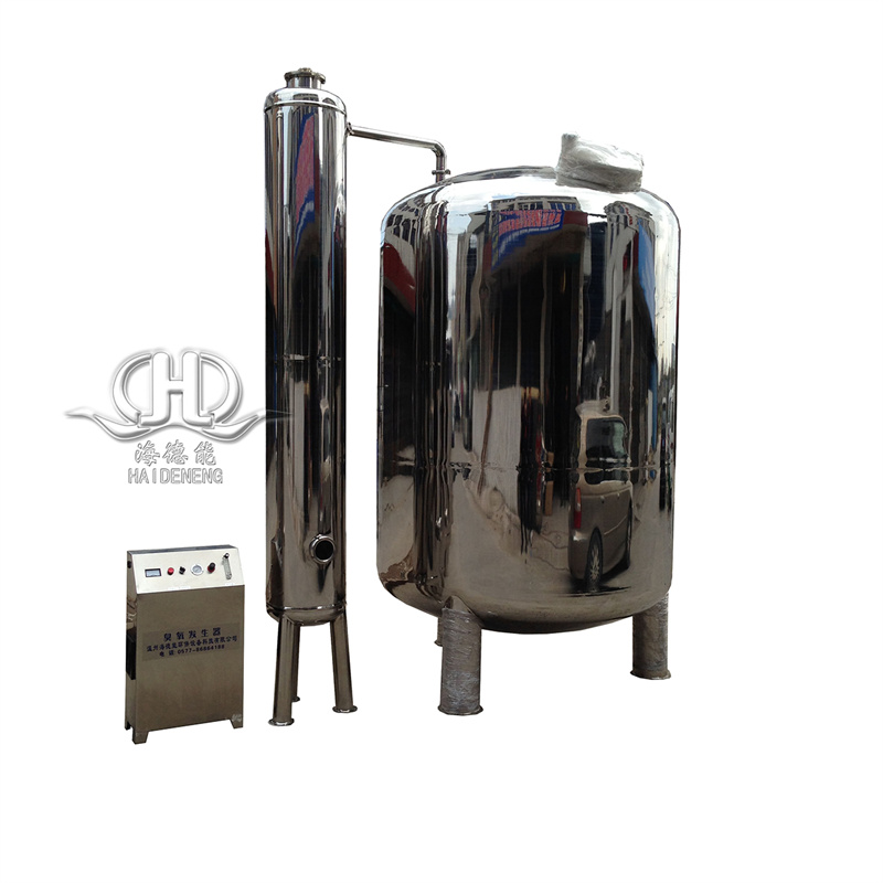 Aeration Tower + Flat Bottom Aeration Water Tank + Ozone Sterilizer