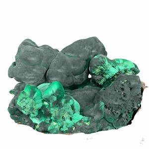 Natural Malachite Mineral Specimen Cat Eye Decoration Gift Include Stand