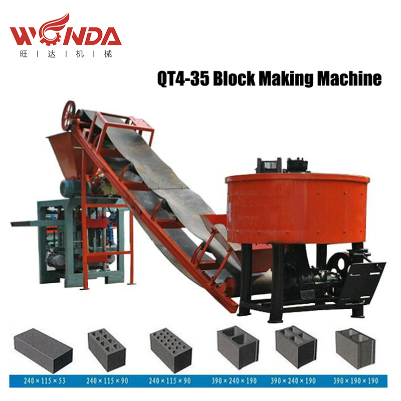PriceList for Hydraulic Block Machine - QT4-35B Concrete block making machine – Wangda