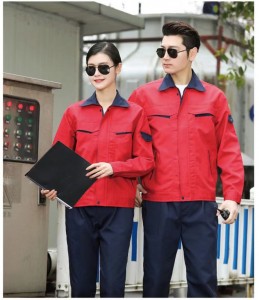 [Copy] Spring and autumn long sleeve work clothes /Full process polyester cotton overalls