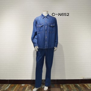 China Manufacturer for Hi Vis Flame Retardant Overalls - Summer breathable workwear uniform Denim working clothes long sleeve uniform – Wanglianghao
