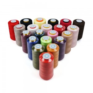 Wholesale 40/2 40/3 Solid Color Dyed Spun 100% Polyester Yarn Sewing Thread