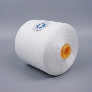 100% spun polyester sewing thread semi dull raw white 20/2/3/4-60/2/3