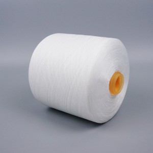 100% spun polyester sewing thread semi dull raw white 20/2/3/4-60/2/3